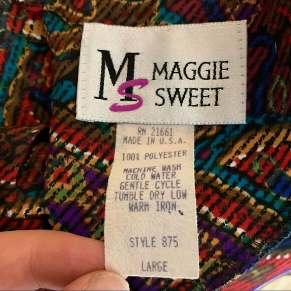 Vintage 80s paisley blouse  - Picture 6 of 6